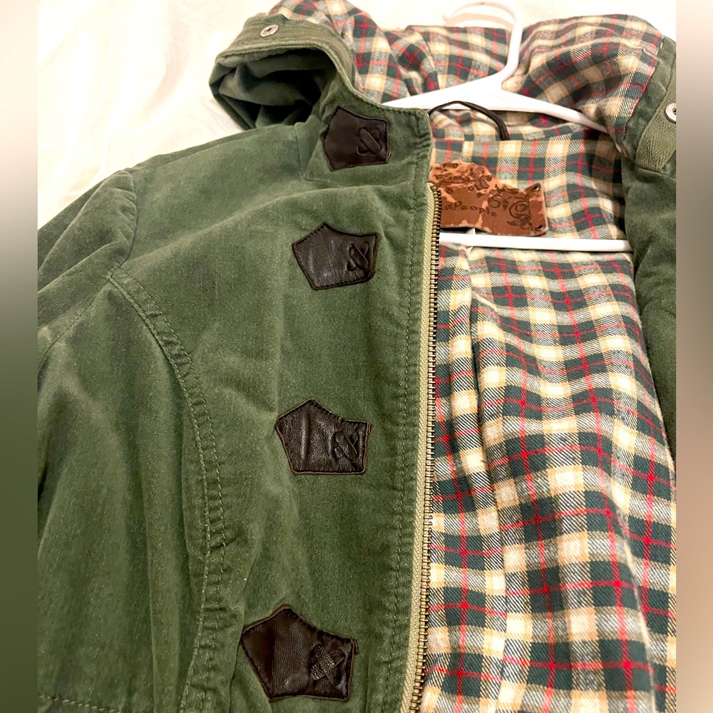 Green Free People Velvet Jacket